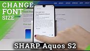 How to Change Font Size in SHARP Aquos S2 - Font Size & Style