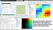 Download weather data from NASA Power (precipitation, Temp, relative humidity) and Prepare Map
