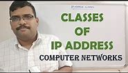 20 - CLASSES AND CORRESPONDING RANGES OF IP ADDRESS - COMPUTER NETWORKS