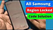 Enter region unlock code. Your phone is not allowed to use this sim card | Region Locked Samsung A23