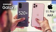 Samsung Galaxy S20 Plus vs iPhone 11 pro max - Full Comparison !! 🔥😱