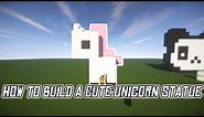 Minecraft | HOW TO BUILD A CUTE UNICORN STATUE!! | How To Build That