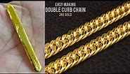 yellow gold double curb chain / necklace / hand chain. 24k gold chain. easy gold making