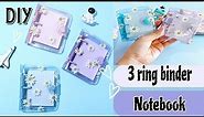 How to make 3 ring binder notebook / Diy mini journal notebook / 3 ring binder journal notebook