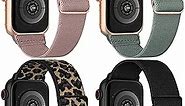 Stretchy Nylon Solo Loop Band Compatible with Apple Watch 38mm 40mm 41mm, Elastic Wristbands Women Men Straps for iWatch Series 9/8/7/6/5/4/3/SE/Ultra