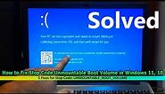How to Fix Stop Code Unmountable Boot Volume in Windows 11, 10
