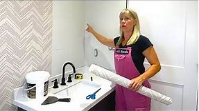 How to Hang Wallpaper in a Bathroom (Like a PRO!)