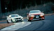 Chris Harris races the Honda Civic Type R vs Lexus LC500 | Top Gear: Series 25 | BBC