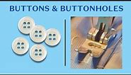 How to Sew a Button and Buttonholes on a Shirt - the Easy Way