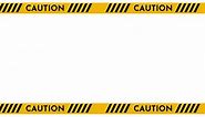 CAUTION warning tape frame (transparent background)