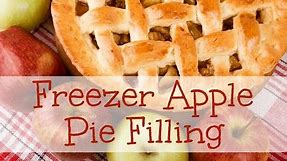 How to Make Freezer Apple Pie Filling