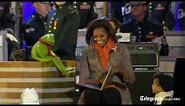 Kermit the frog and Michelle Obama read Christmas as the first family join in festive singalong