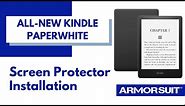 Kindle Paper White Screen Protector MilitaryShield Installation Video Instruction by ArmorSuit