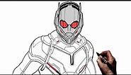 How To Draw Ant Man | Step By Step | Marvel