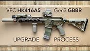 VFC HK416 GBBR Gen3 upgrade process (airsoft replica)
