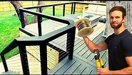 DIY Wire Railing Installation // DIY Cable Railing for Deck