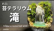 【moss terrarium】ダイナミックな滝のあるレイアウト–苔テラリウムの作り方（Let's make a longed-for realistic waterfall）