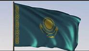 Kazakhstan Flag | ROYALTY FREE [4K] 20 SEC LOOP