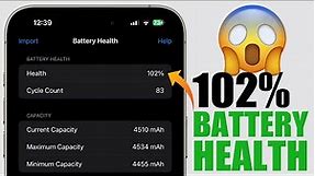 102% iPhone Battery Health - Check Yours Now !