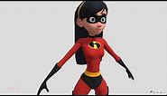 Violet Parr - Invisible Girl (Incredibles 2) T-Pose 3D Model