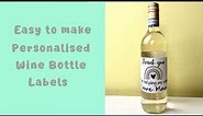 How To Make Personalised Wine Bottle Labels Using Cricut Design Space