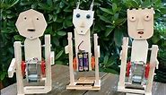 Walking wooden Robots, assembly kit