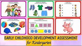 ECD ASSESSMENT FOR KINDERGARTEN || EARLY CHILDHOOD DEVELOPMENT ASSESSMENT