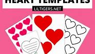 12 Free Printable Red Heart Templates - Lil Tigers Lil Tigers
