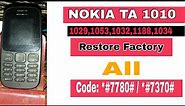 Nokia TA 1010 resat code - Nokia 105 Hard Reset TA-1010 Factory Reset Code।Security Code Unlock