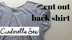 Cut open the back of a t-shirt - DIY backless tshirt tutorial - How to cut back of shirt
