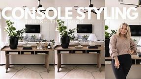 Console Table Styling Behind A Couch | Console Table Styled Two Ways | Brandy Jackson