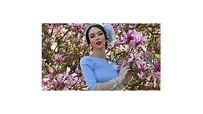Spring is here 🌸 Dress: Sofia dress on heartmycloset.com #retrostyle #1950sdress #vintagevogue #1930s #whatiwear #pinupstyle #pinupfashion #cocktaildress #weddingdress #pencildress #50sfashion #ootdstyle #customised #springcolors #1950s #workdress #retrogirl #retroaesthetic #vintage_daily #babyblue #springfashion | heartmycloset_clothing