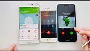 Triple calls Samsung Note 4 & iPhone 7 & Huawei P20 / Conference & incoming & outgoing calls