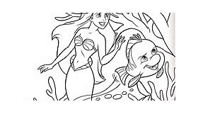 Ariel the Little Mermaid Disney - The Little Mermaid Coloring Pages for Kids - Just Color Kids : Coloring Pages for Children