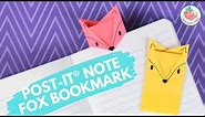 Origami Post-it® Note Fox Bookmark | Post-it® Note Crafts