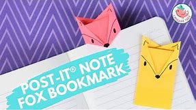 Origami Post-it® Note Fox Bookmark | Post-it® Note Crafts
