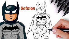 How to Draw Cute Batman - Batman Drawing
