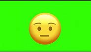 3D Emoji 😏 Smirking Face / green screen easy download