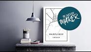 Create Your Own City Map Poster + Free Photoshop Template