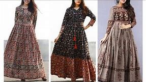 Maxi Dresses | Printed Cotton Maxi Gown Design | Gown Dress Design | Latest Cotton Long Dress Design