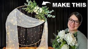Easy Circle Arch Backdrop and Floral Arrangement