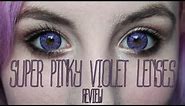 PURPLE CONTACT LENSES REVIEW (Super Pinky Violet from Honeycolor.com)