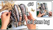 Cell phone bag tutorial | Diy crossbody bag tutorial | How to make bag | Sling bag sewing tutorial