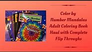 Color by Number Mandalas Adult Coloring Book Haul With Complete Flip Throughs