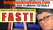 How to Stop a Leaking Water Pipe - FAST!