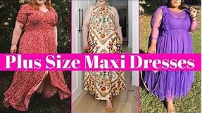 Plus Size Maxi Dresses | Trendy Maxi Design Ideas For Plus Size Women #maxidresses | by Look Stylish