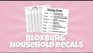 household decal codes for bloxburg | iispxrkles