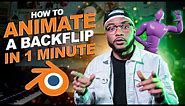 How To Animate A Backflip IN 1 MINUTE! (Blender 2.90)