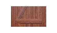 S&Z TOPHAND® 32 in. x 84 in. PVC Barn Door, Brown Wood Texture,24/30/32/36/38/42/48in British Brace Barn Door/Modern Style/Sliding Door/Simple Assembly is Required (32in, Brown)