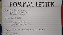 How To Write A Formal Letter Template & Sample | Business Letter | Writing Practices